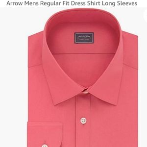 Arrow USA 1851 Cyclamen Regular Fit Long Sleeve Dress Shirt Small 14-14.5 32/33